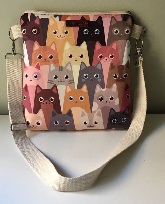 iPad Kindle Cat Bag Camera Bag Cat Embroidered Canvas Tech Tablet Fire Punk Kitty