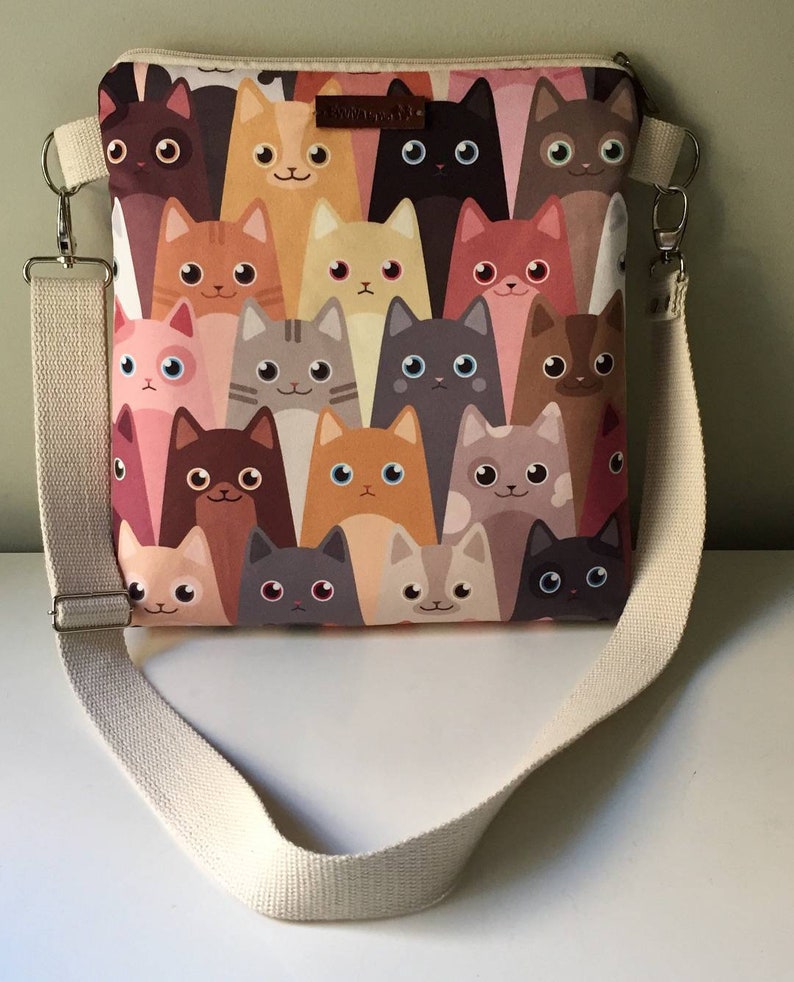 Cat Messenger Bag Kitty Crossbody Bag Cat Lovers Mini Etsy
