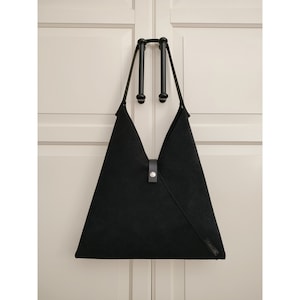 Black Safari Hobo Bag: Japanese Origami Shoulder Bag - Etsy