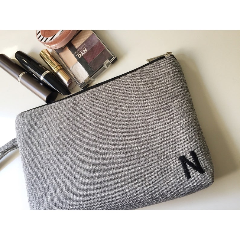 Grey Tote Bag With Leather Straps Grey Linen Crossbody Tote Etsy