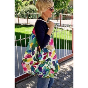Large Origami Bag, Colorful Summer Bag, Women Beach Bag, Shoulder Bag, Crossbody Bag, Large Everyday Bag, Vegan Bag, Mother’s Day Gift