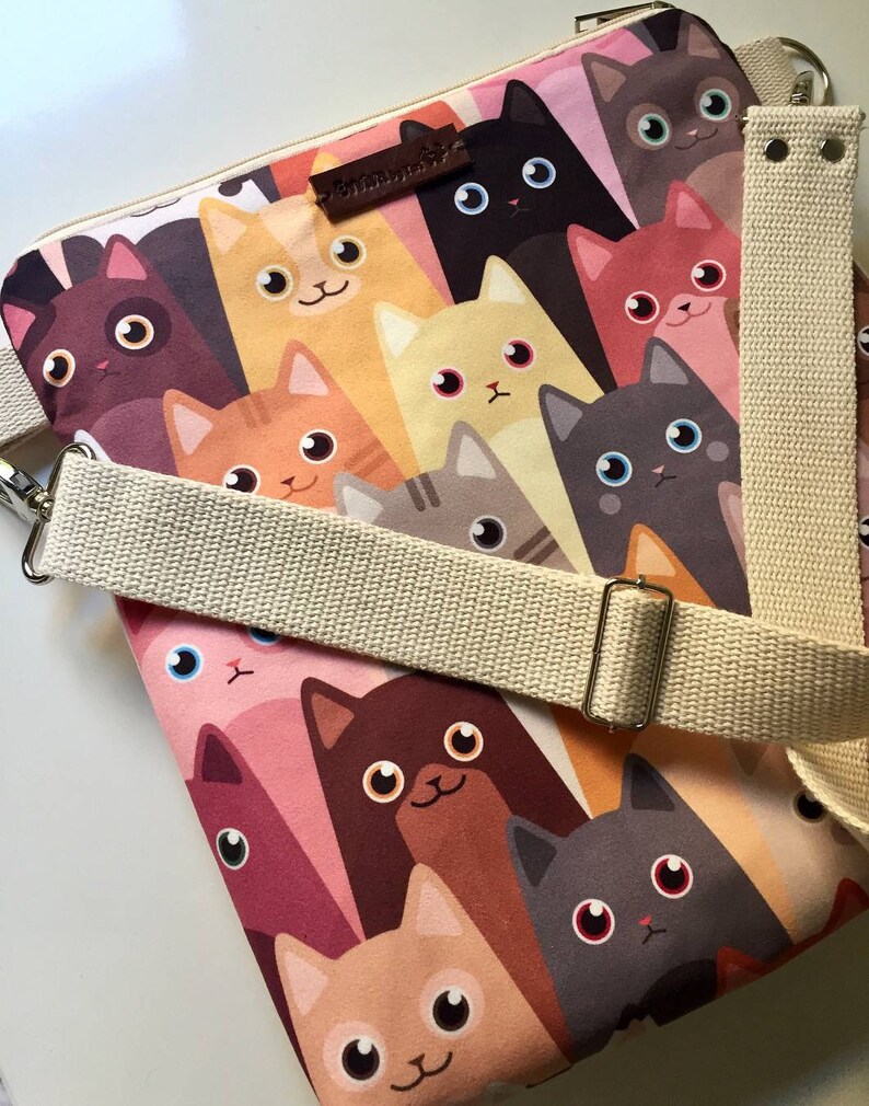 Cat Messenger Bag Kitty Crossbody Bag Cat Lovers Mini Etsy
