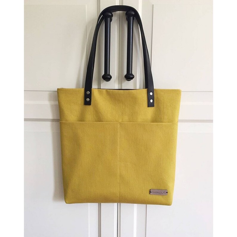 mustard tote bag