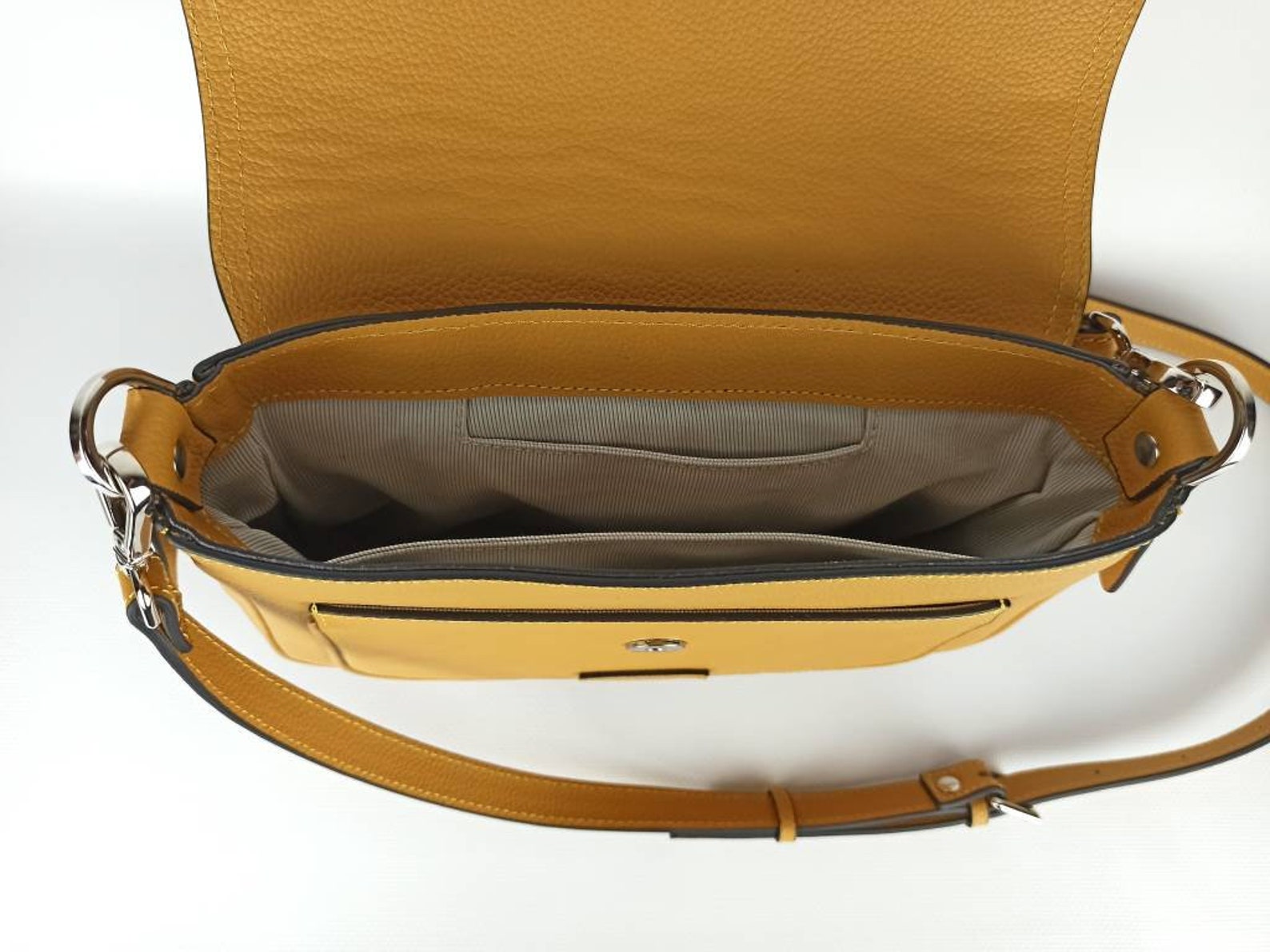 Mustard Women Shoulder Bag Flap Bag Yellow Leather Crossbody | Etsy