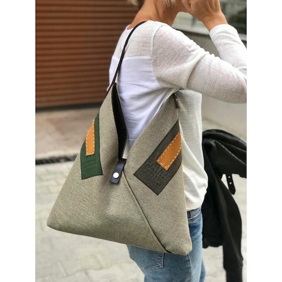 TOGO Minimalism Handmade Hobo Shoulder Bag - Green – msncraft