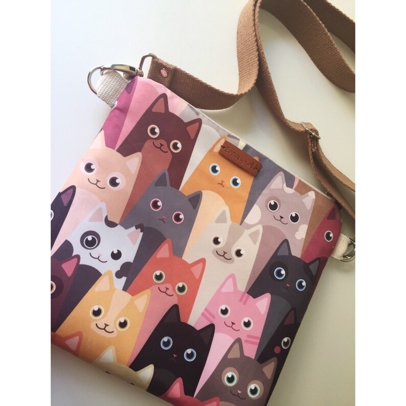 Cat Messenger Bag Kitty Crossbody Bag Cat Lovers Mini Etsy