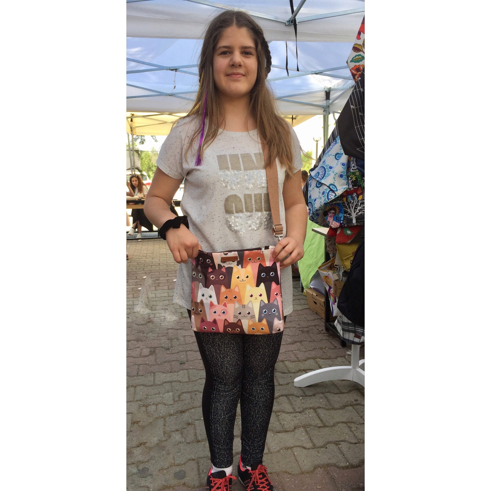 Cat Messenger Bag Kitty Crossbody Bag Cat Lovers Mini Etsy