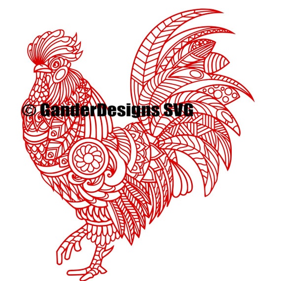 Download Mandala Rooster Etsy