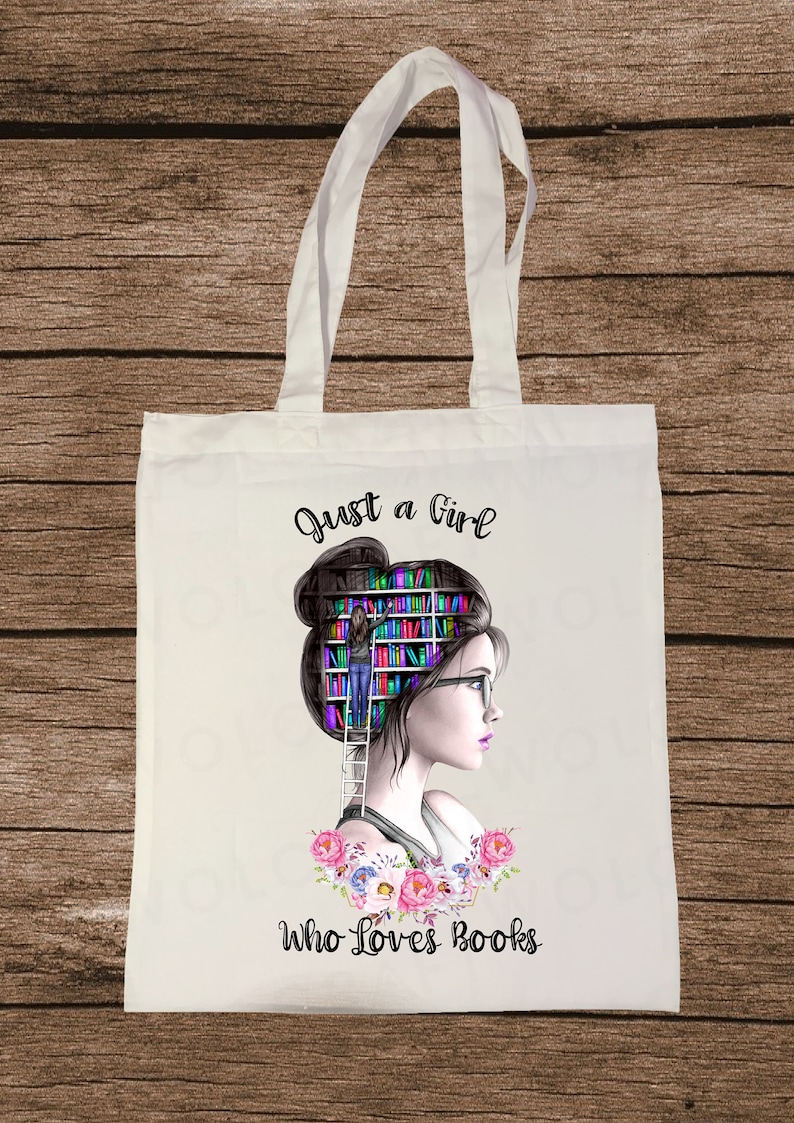 Just a Girl Who Loves Books Book Bag image 1