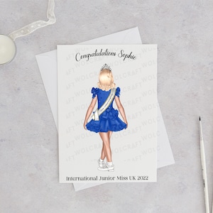 Personalised Little Beauty Queen Card | Beauty Pageant Card | Beauty Queen Card | Personalised Card