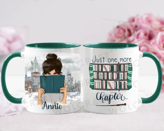 Personalised Bookworm Mug Reading Mug Wizard School Mug Gift for Readers  BFF Gift Gift for Mum, Sister, Cousin, Auntie, Niece 