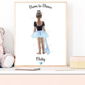 Personalised Ballerina Print | Ballet Print | Personalised Print | Dance Gift | Gift for Daughter