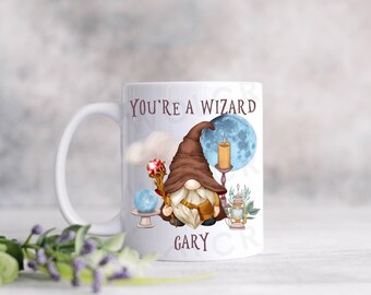 Personalised Wizard Gnome Mug | Personalised Mug | Gonk Mug | Gnome Mug