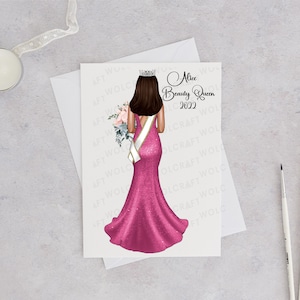 Personalised Beauty Queen Card | Beauty Pageant Card | Beauty Queen Card | Personalised Card