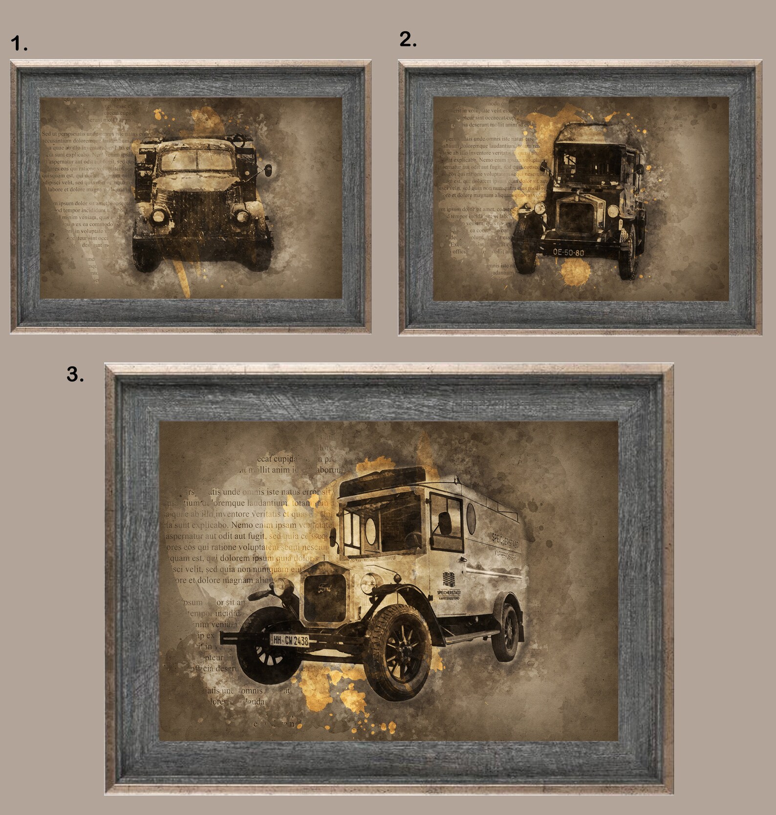 Vintage Car Print Vintage Vehicle Print Various vehicle Etsy