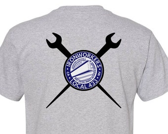 Union Ironworker T-shirt | Ironworker Gear | Ironworker Apparel | Union Proud Tee | Men T-shirt | Blue Collar Tee | Construction Tee | Weld