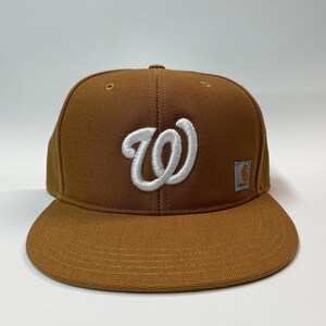 W Washington Carhartt Brown Snapback Cap Baseball Cap Etsy Ireland