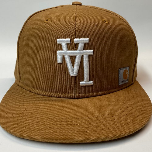 upside Down Carhartt Brown Snapback Cap 