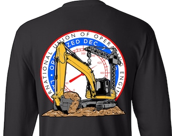 Heavy Equipment Operator Long Sleeve | Union Operator T-shirt | Operator T-shirt | Proud Operator T-shirt | Mens T-shirt | Operator Gear |