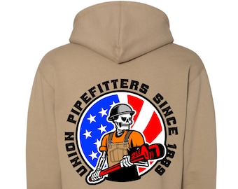 Pipefitter Hoodie | Union Pipefitter Hoodie |  Plumber Hoodie | Proud Pipefitter Hoodie | Men T-shirt | Construction Hoodie | Blue Collar