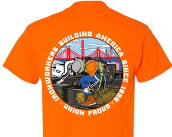 Ironworker T-shirt | Union Ironworker T-shirt | Welding T-shirt | Proud Ironworker T-shirt | Men T-shirt | Construction Shirt | Blue Collar