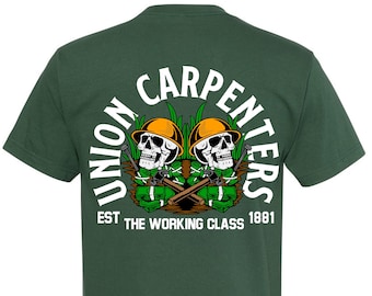 Union Carpenters T-shirt | Dad T-shirt | Proud Carpenter T-shirt | Men T-shirt | Construction Shirt | Blue Collar | Union Life | Gift