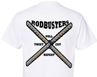 Rodbuster T-shirt | Union Ironworker T-shirt | Union Rodbuster T-shirt | Proud Union T-shirt | Men T-shirt | Blue Collar | Rebar Tee