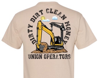 Heavy Equipment Operator T-shirt | Union Operator T-shirt | Proud Operator T-shirt | Mens T-shirt | Construction Shirt | Blue Collar Tee |