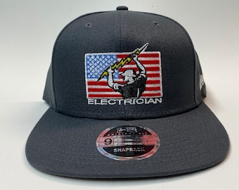 Lineman Snapback Hat | Union Lineman | Lineworker | Union Electrician | Construction Hat | Mens Hat | Blue Collar Hat | Electrician Hat