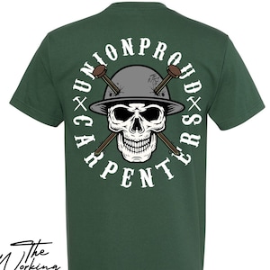 Union Carpenters T-shirt | Dad T-shirt | Proud Carpenter T-shirt | Men T-shirt | Construction Shirt | Blue Collar | Union Life | Carpenter