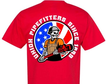 Pipefitter T-shirt | Union Pipefitter T-shirt |  Plumber T-shirt | Proud Pipefitter T-shirt | Men T-shirt | Construction Shirt | Blue Collar