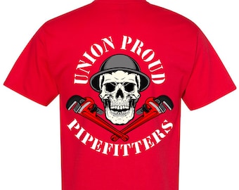 Pipefitter T-shirt | Union Pipefitter T-shirt |  Plumber T-shirt | Proud Pipefitter T-shirt | Men T-shirt | Construction Shirt | Blue Collar