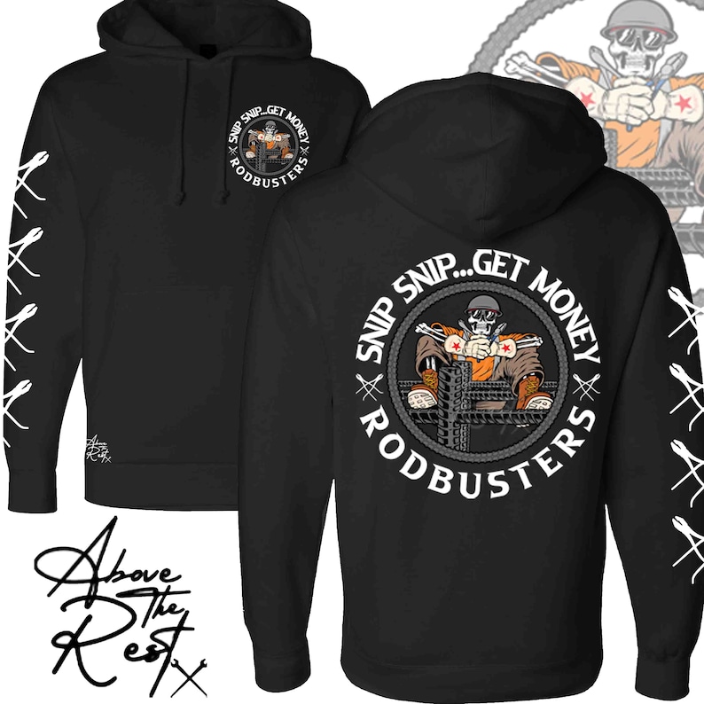 Union Rodbusters Rodbuster Pullover Hoodie | Blue Collar | Ironworker Husband | Dad Gift ...