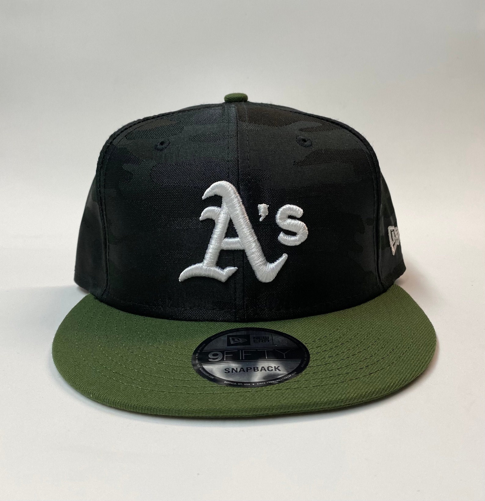 Oakland A's Athletics 9/50 cap BLACK CAMO/GREEN Baseball | Etsy