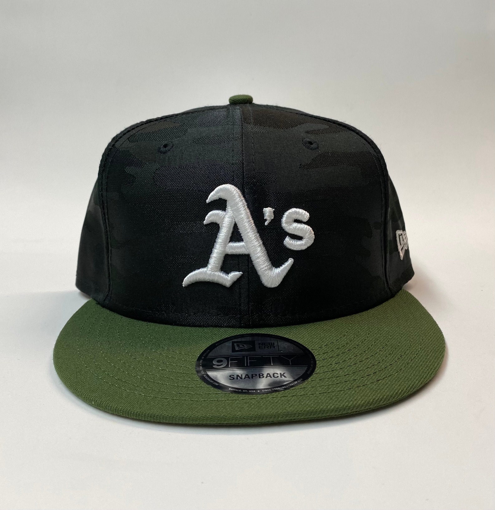 Oakland A's Athletics 9/50 cap BLACK CAMO/GREEN Baseball Etsy