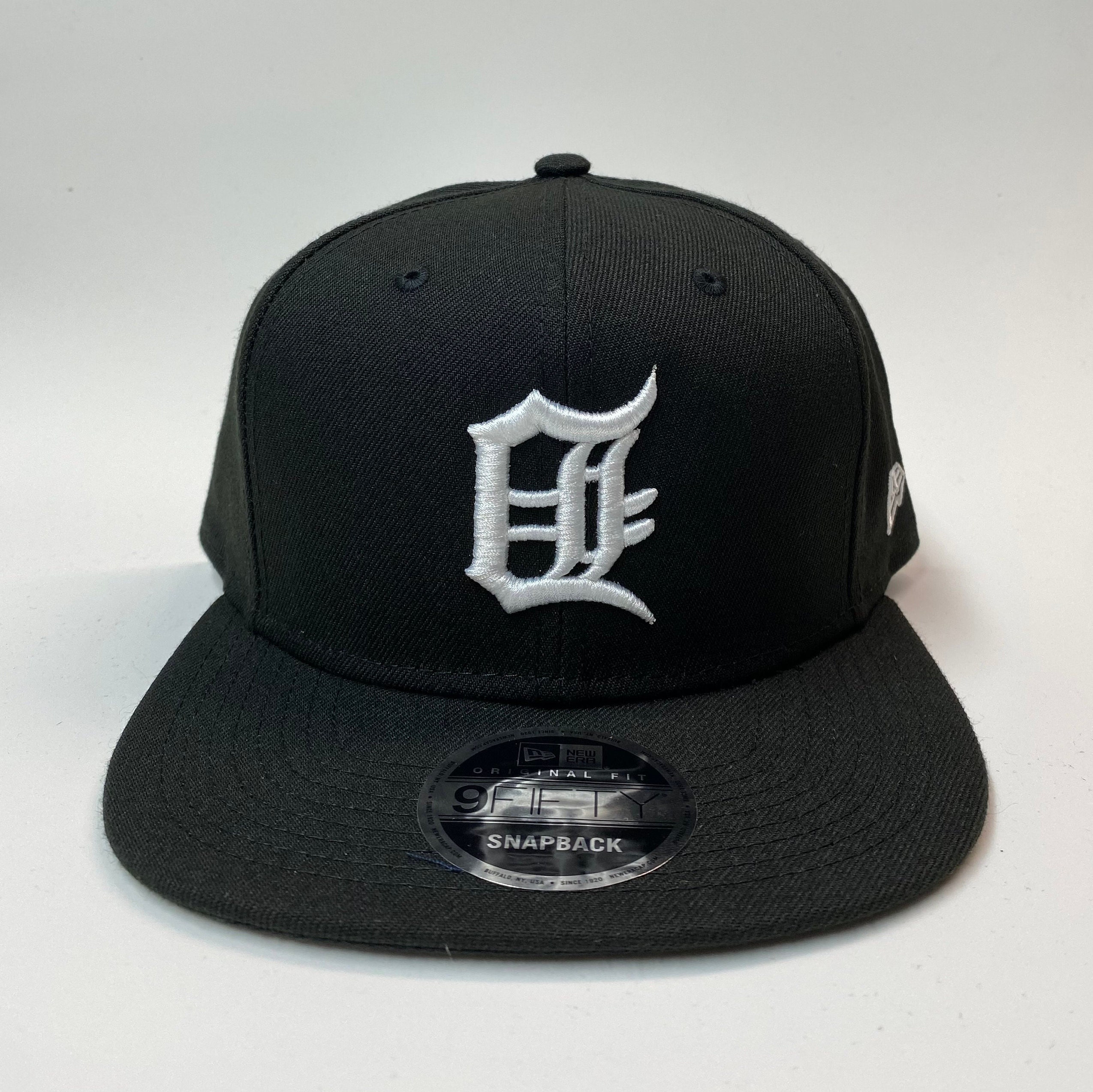 Detroit Tigers D logo upside down 9/50 cap Black Baseball Etsy