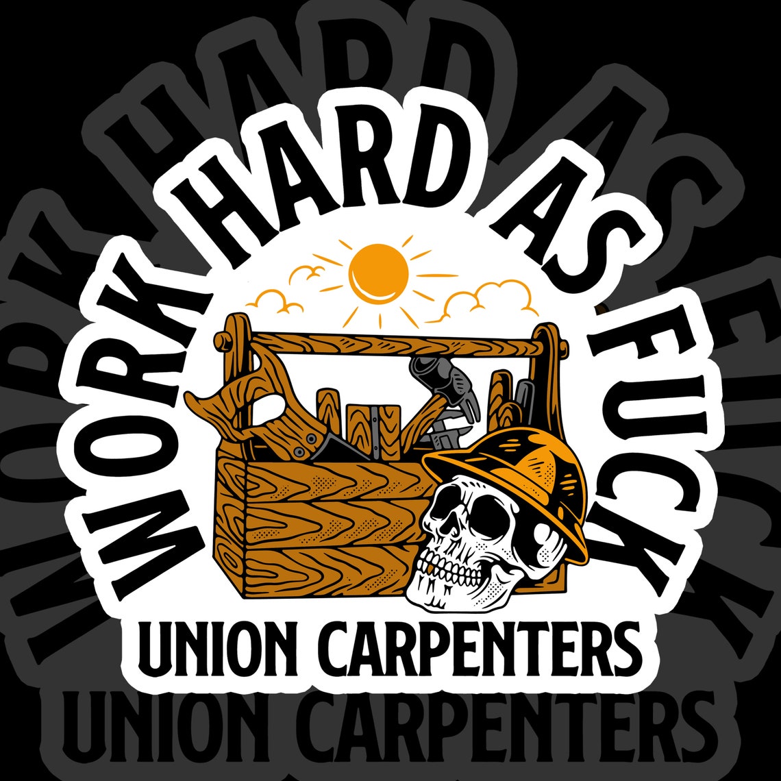Union Carpenters Sticker Carpenter Sticker Blue Collar Sticker Car