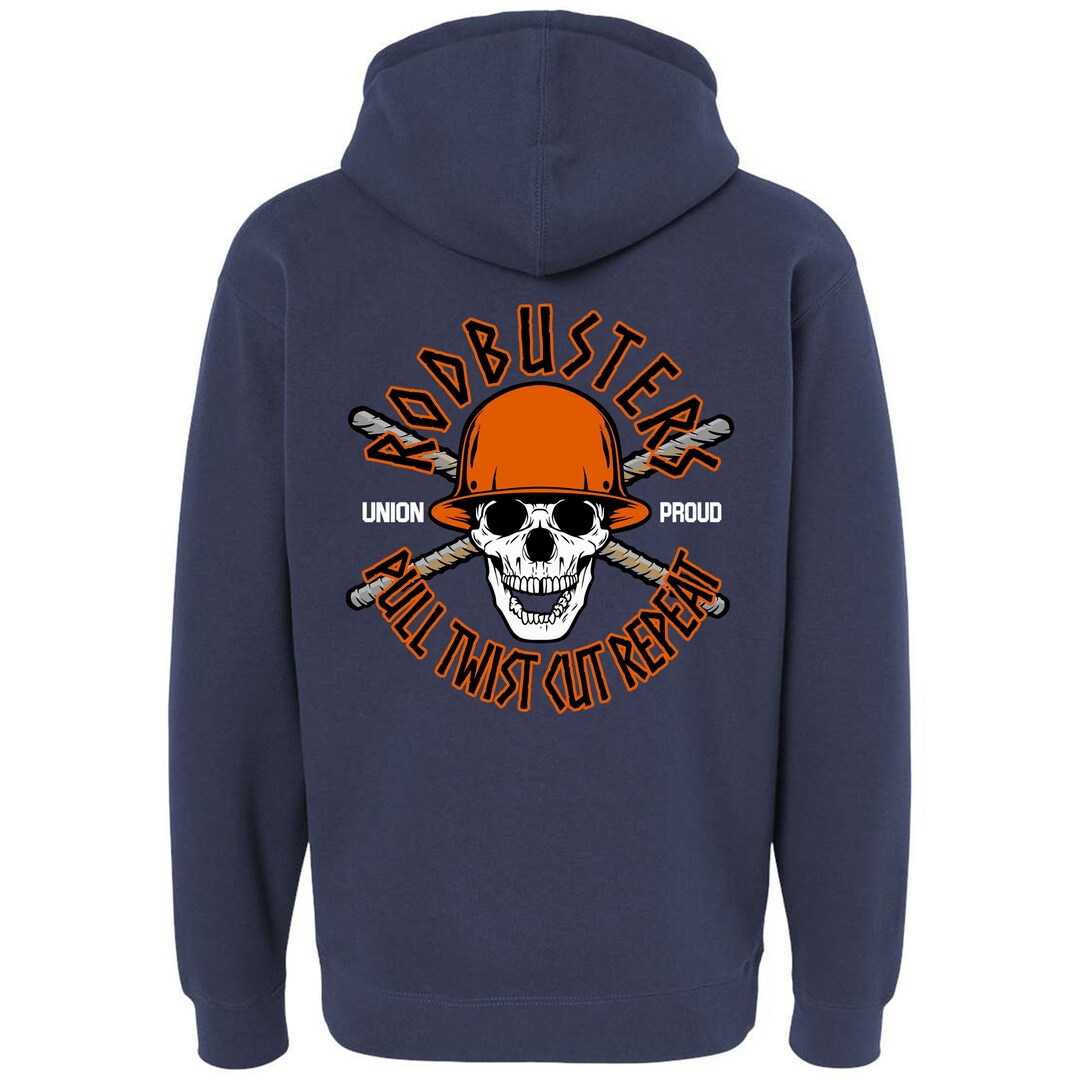 Union Rodbusters Rodbuster Pullover Hoodie | Blue Collar | Ironworker Husband | Dad Gift ...