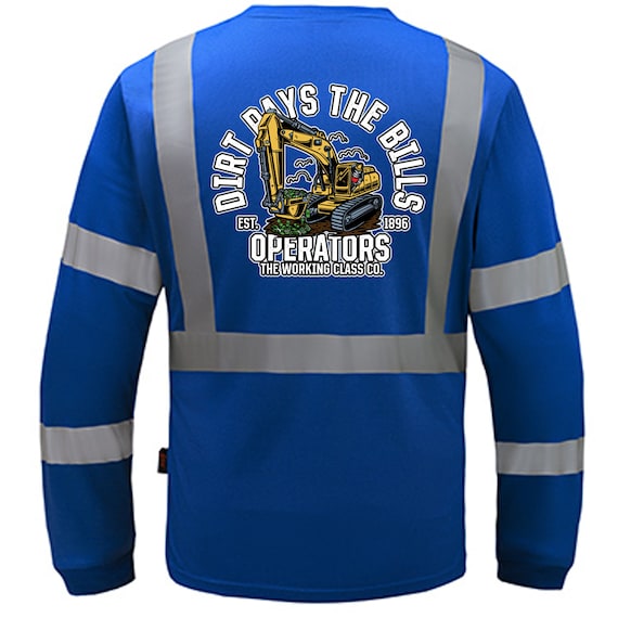 Manga larga reflectante del operador Equipo de operador de equipo pesado Camiseta de operador Camiseta de operador orgulloso Camiseta de hombre Camiseta de construccion Etsy Espana