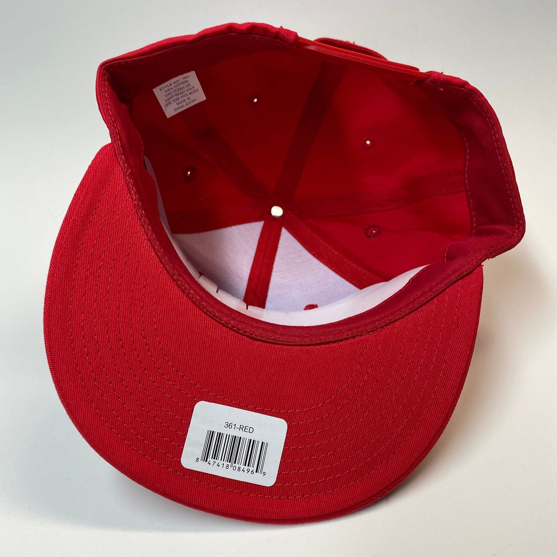 LA Los Angeles upside down cap Red baseball cap think blue | Etsy