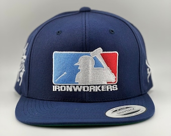 Ironworker Snapback Hat | Union Ironworker Hat | Ironworker Hat | Dad Hat | Blue Collar Hat | Mens Hat | Rodbuster Hat | Ironworker Gear |