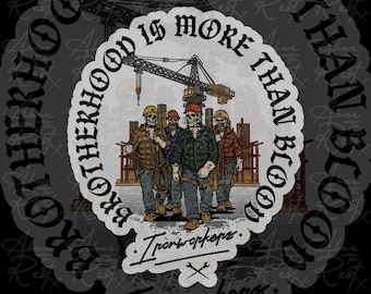 Ironworker Sticker | Union Ironworker Sticker | Rodbuster Sticker | Welding Sticker | Car Decal | Car Sticker | Vinyl Sticker | Blue Collar
