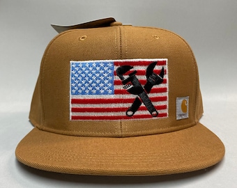 Plumber USA Carhartt Snapback Hat | Wrench Hat | Plumber Hat | Pipeliner | Union Plumber | Carhartt Hat | City Plumber | Pipefitter |