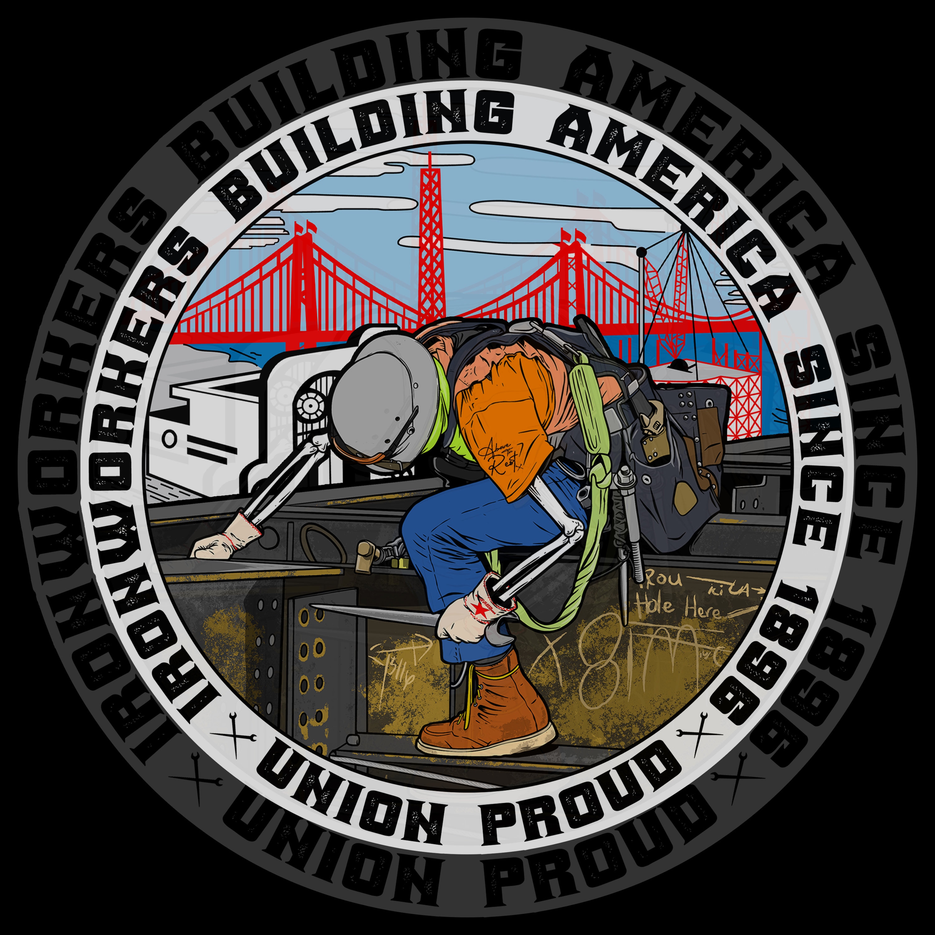 Union Rodbusters Ironworker Sticker | Union Ironworker Sticker | Rodbuster Sticker ...