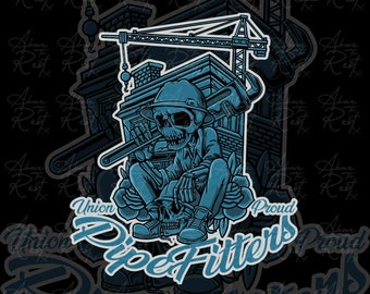 Pipefitter Sticker | Union Pipefitter Sticker | Pipefitter Gear | Welding Gear | Car Decal | Plumber Sticker | Vinyl Sticker | Blue Collar