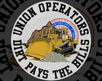 Operator Sticker | Heavy Equipment Operator Sticker | Union Operator Sticker | Blue Collar Sticker | Excavator Sticker | Crane Sticker |