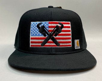 Plumber USA Carhartt Snapback Hat | Wrench Hat | Plumber Hat | Pipeliner | Union Plumber | Carhartt Hat | City Plumber | Pipefitter |