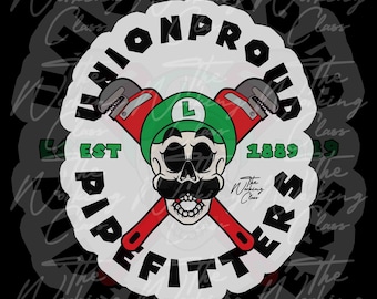 Pipefitter Sticker | Union Pipefitter Sticker | Pipefitter Gear | Welding Gear | Car Decal | Plumber Sticker | Vinyl Sticker | Blue Collar