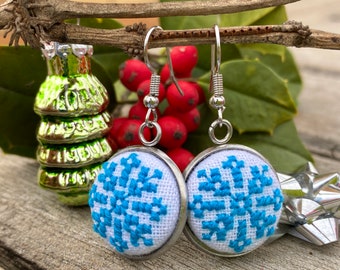 Christmas Snowflakes Blue