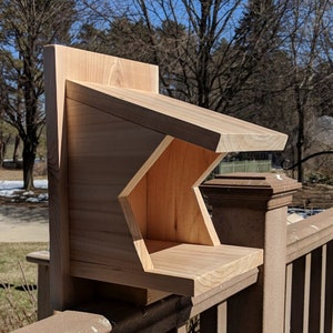 Cedar Nesting Shelf for American Robin, Barn Swallow, Eastern and Say&#39;s Phoebes, Natural